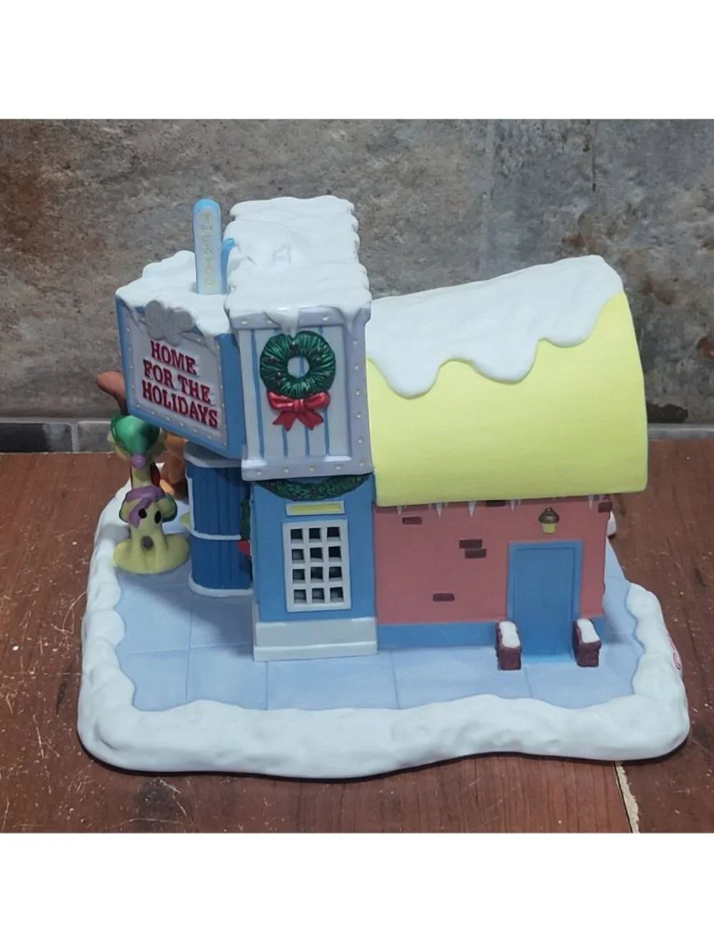 Vintage Garfields Christmas Village At The Movies Danbury Mint Lights Jim Davis